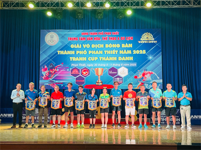 Thành tích ấn tượng của Đội Bóng Bàn Công ty TNHH QC TM & XD Thành Danh tại Giải Vô địch Bóng bàn Thành phố Phan Thiết mở rộng năm 2025 